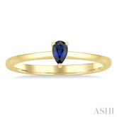 5x3 MM Pear Shape Sapphire Precious Solitaire Ring in 14K Yellow Gold